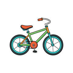 Fototapeta premium Bike Vector Illustration – Modern Bicycle Icon for Sports, Outdoor Activities, Eco Transport