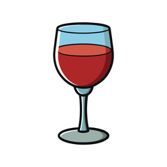 Wine Glass Vector Illustration