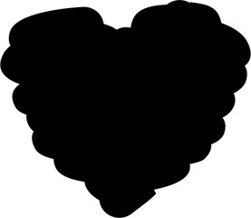 heart brush stroke hand drawing simple element 