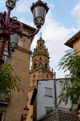 Baroque Tower of Santo Tomás Apostle in Haro - Vertical Urban Scene
