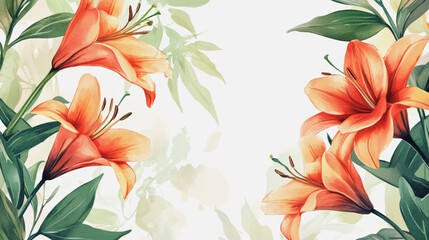 Elegant wedding invitation card background . Minimal hand painted watercolor botanical flowers texture template background. Design for wedding, vip cover, poster, rsvp moderncard.Valentine's Day