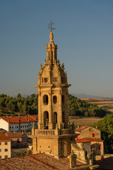 Fototapeta premium Enchanting Aerial Shot of San Esteban Protomártir in La Rioja, Spain