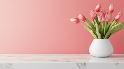Fototapeta premium contrast pink and white background