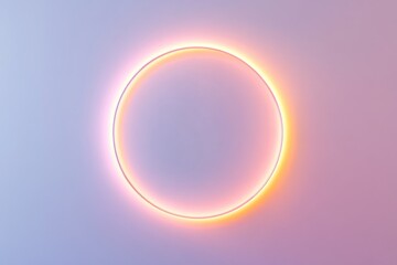 Glowing circular loading spinner on soft gradient background for digital interfaces