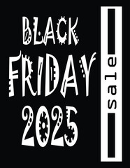 Premium vector black background. Black Friday 2025 sale. 