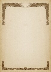 Karate, taekwondo, judo, kudo, hapkido, kempo certificate, diplom. Old vintage paper texture. High resolution.