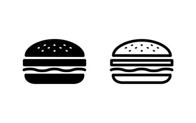 Fototapeta premium Burger icon vector illustration. burger sign and symbol. hamburger