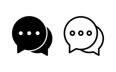Chat icon vector illustration. speech bubble sign and symbol. comment icon. message