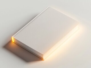 Pastel yellow hardcover book icon for design and branding projects
