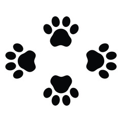 Fototapeta premium Playful Dog Paw Print Vector Art Download