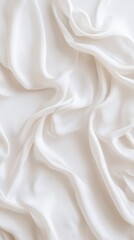 Fototapeta premium Smooth elegant white silk or satin luxury cloth texture background