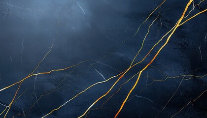 Elegant dark marble background with golden veins and intricate patterns.