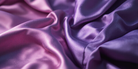 Obraz premium Silk Fabric Abstract Flowing, iridescent silk fabric in shades of pink and purple, creating abstract shapes and patterns. Soft, diffused