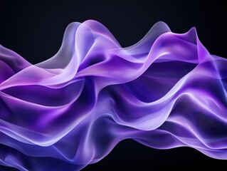 Obraz premium Flowing abstract purple waves with a soft, ethereal vibe.