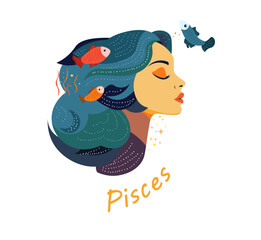 The illustration - zodiac sign in the modern style.
