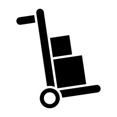Trolley Vector Glyph Icon Design