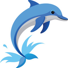 Dolphin jumping from water