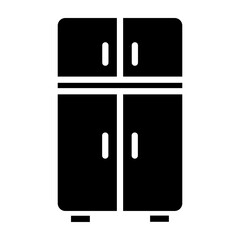 Refrigerator Vector Glyph Icon Design