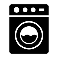 Washing Machine Vector Glyph Icon Design