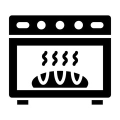 Oven Vector Glyph Icon Design