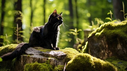 Obraz premium photograph black cat