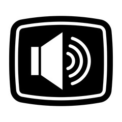 Sound On Vector Glyph Icon Design