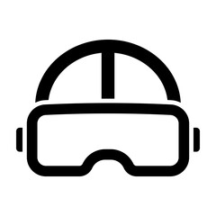 VR Headset Vector Glyph Icon Design