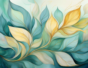 抽象的なリーフパターン 07