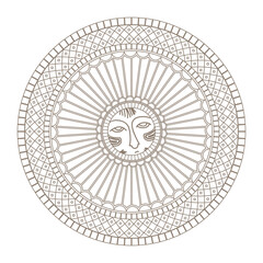  A drawing of a water jug with a long cone-shaped spout and handle, used by Muslims for ablution. Vector golden seamless classic persian art element . Endless persian border, frame.