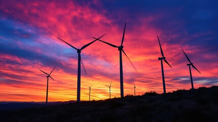 Fototapeta premium sunsilhouetted power plant sunset