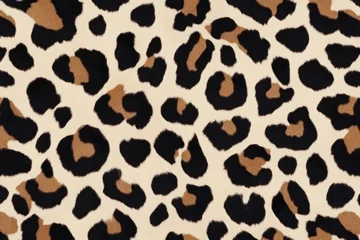 Papier peint photo Léopard White Snow Leopard skin texture with copy space. Close-up snow leopard pattern. Big Cat fur. White leopard spots. Realistic snow leopard skin. Snow leopard design texture. Detailed snow leopard skin c  © IES Astro Stock