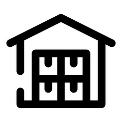 shipping and delivery dashed line icon