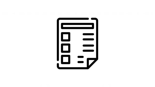 icon line motion graphic form