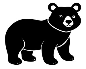 Baby Bear Silhouette Vector Design, Baby Bear SVG, Cute Bear Icon