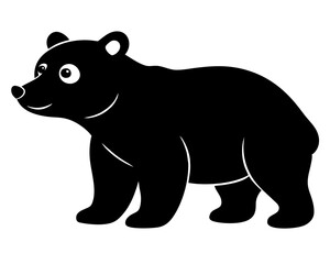 Baby Bear Silhouette Vector Design, Baby Bear SVG, Cute Bear Icon