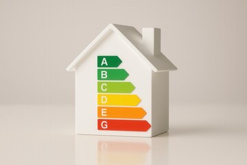 White House Model With Energy Efficiency Rating Labels