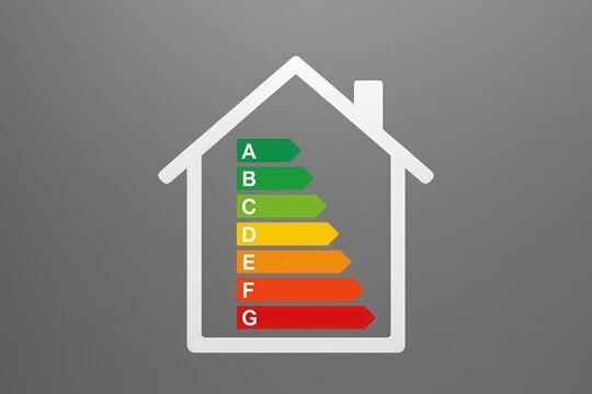 Energy Efficiency Rating Inside House Outline Icon
