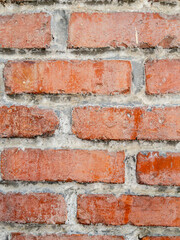 Obraz premium Closeup of old red brick wall texture background
