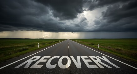Road to Recovery Hope after the Storm dark clouds long road ahead