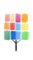 Colorful tree graphic design