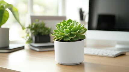 setup small potted plant