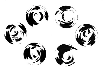 Set of abstract watercolor brush strokes painted background. Watercolor elements for your design.