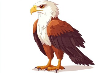 Obraz premium Beautiful hawk Clipart isolated on a white background