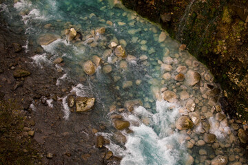 Autumn scenery of Shirogane Falls in Asahikawa, Hokkaido, Japan