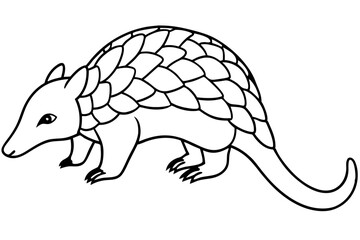 Minimalist Pangolin Sketch