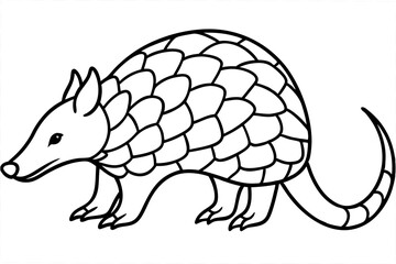 Minimalist Pangolin Sketch