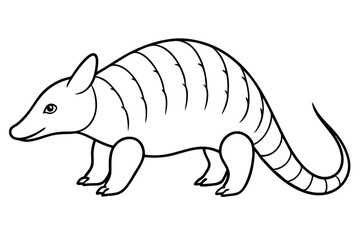 Minimalist Pangolin Sketch
