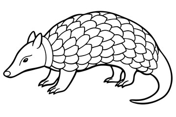 Minimalist Pangolin Sketch