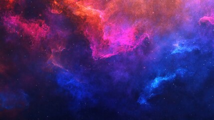 Naklejka premium A colorful nebula and stardust fills the endless space