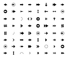 Icon arrow vector set symbol direction black navigation minimal